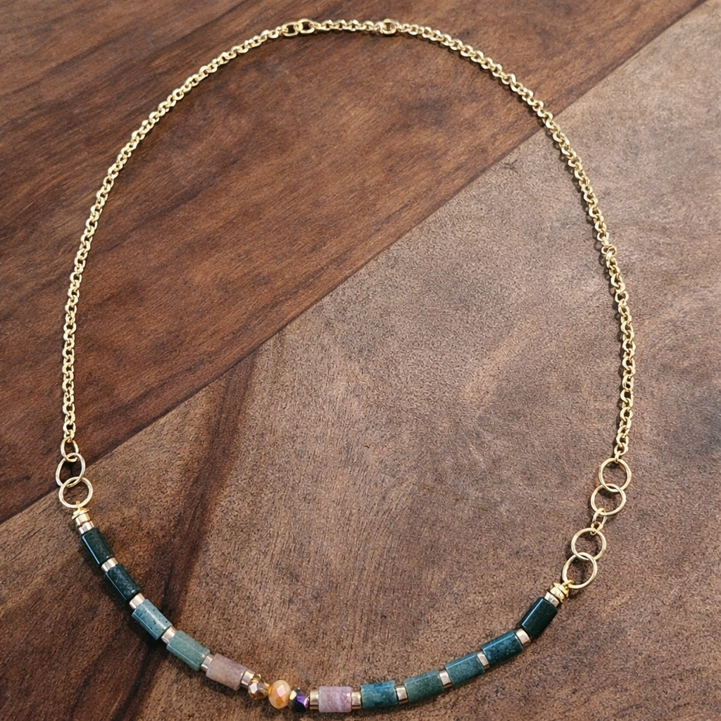 Jade & Gold Chain Necklace — product