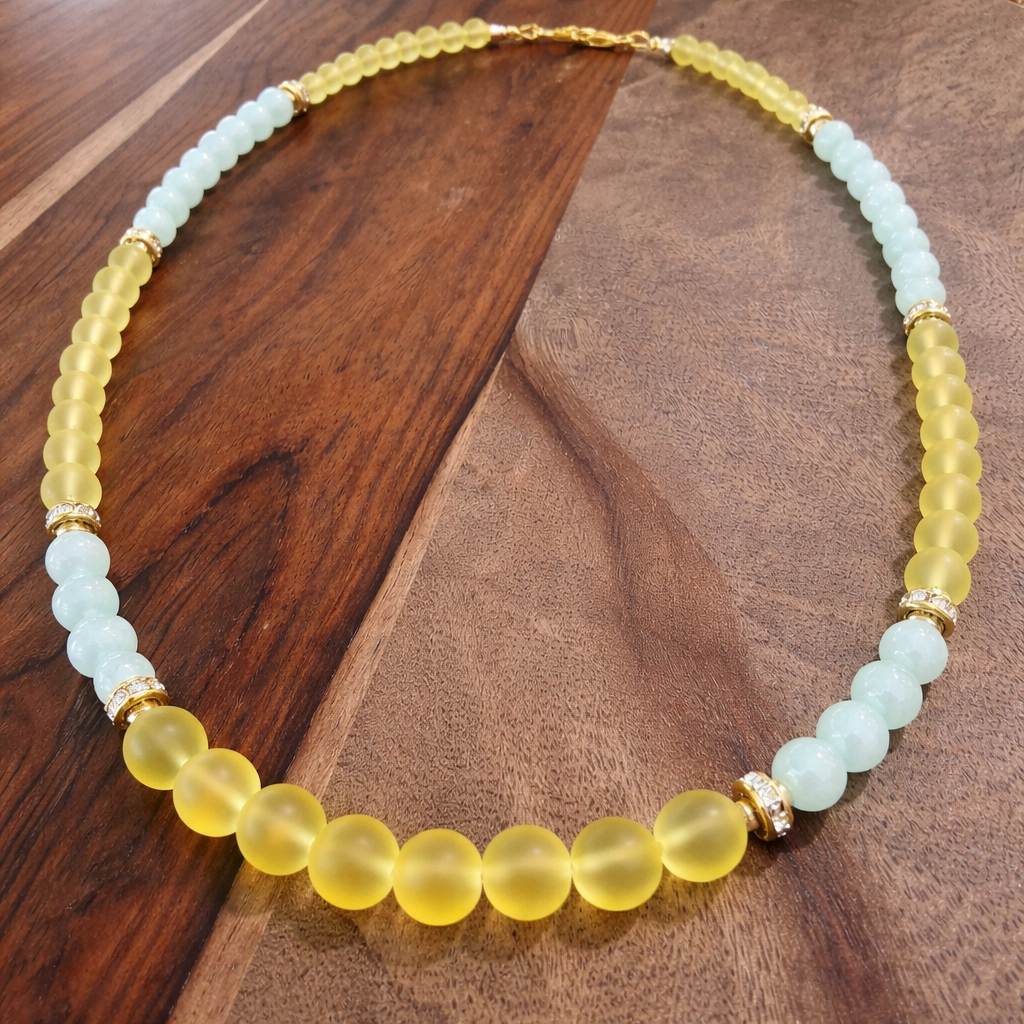Honey & Frost Glass Necklace — product